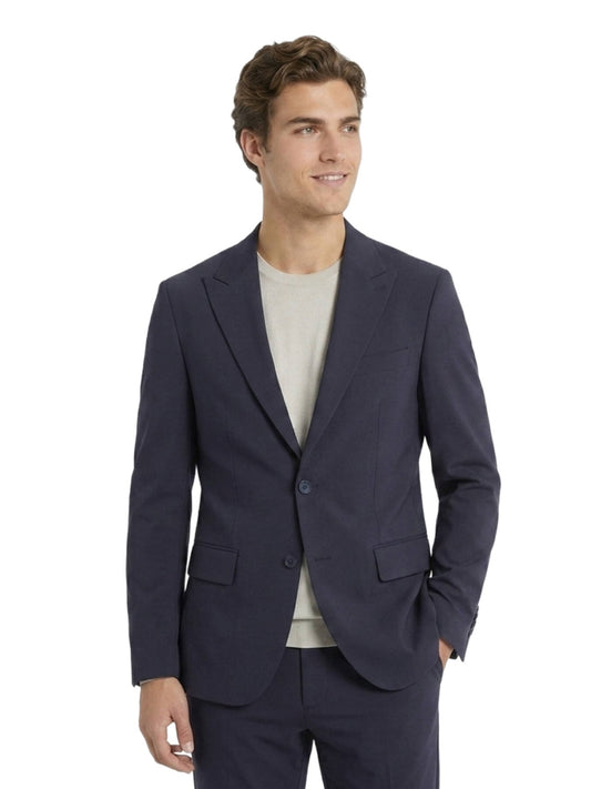 Koyu Gri Düz Modern Fit Örme Takım Elbise