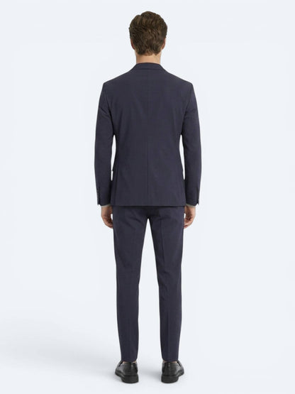 Koyu Gri Düz Modern Fit Örme Takım Elbise