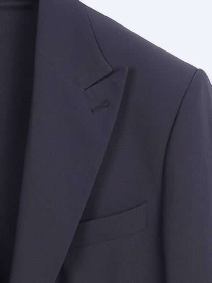 Koyu Gri Düz Modern Fit Örme Takım Elbise