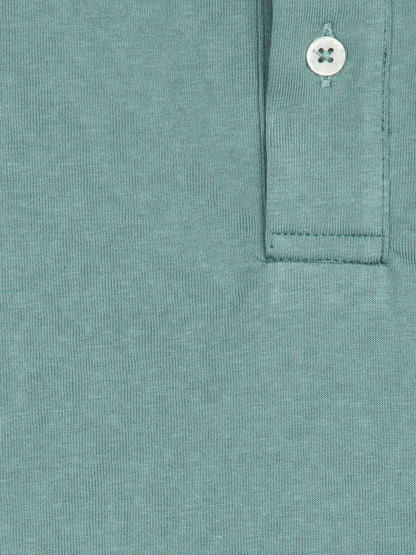 Koyu Haki Düz Pamuk Karışımlı T-shirt