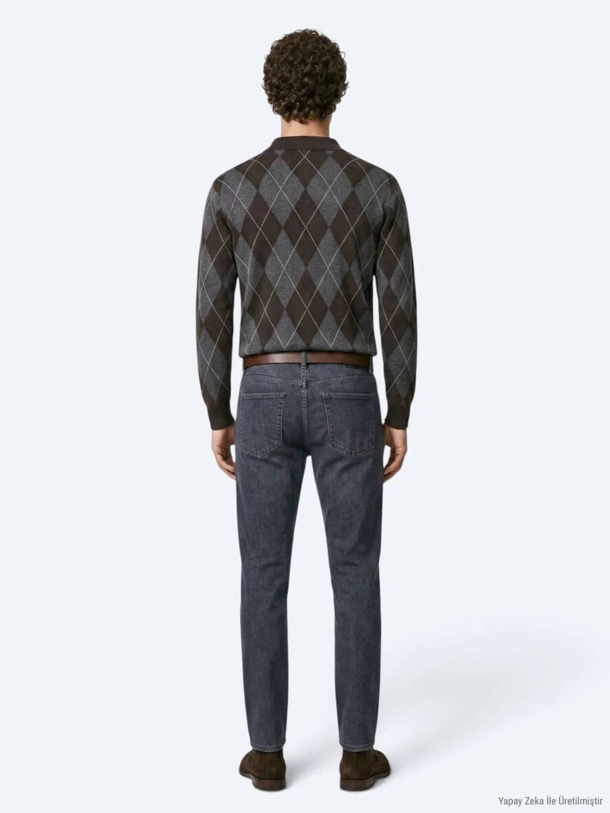 Koyu Mavi Düz Slim Fit Denim Pamuk Karışımlı Pantolon