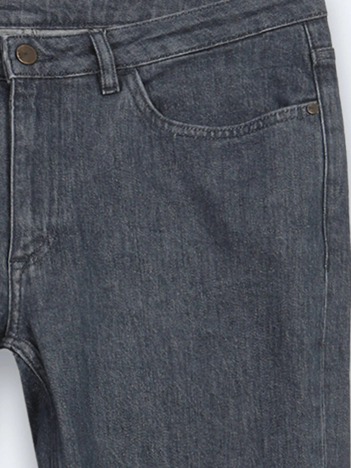 Koyu Mavi Düz Slim Fit Denim Pamuk Karışımlı Pantolon