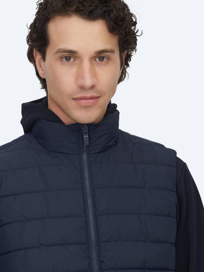 Koyu Mint Regular Fit Dik Yaka Casual Dokuma Spor Yelek
