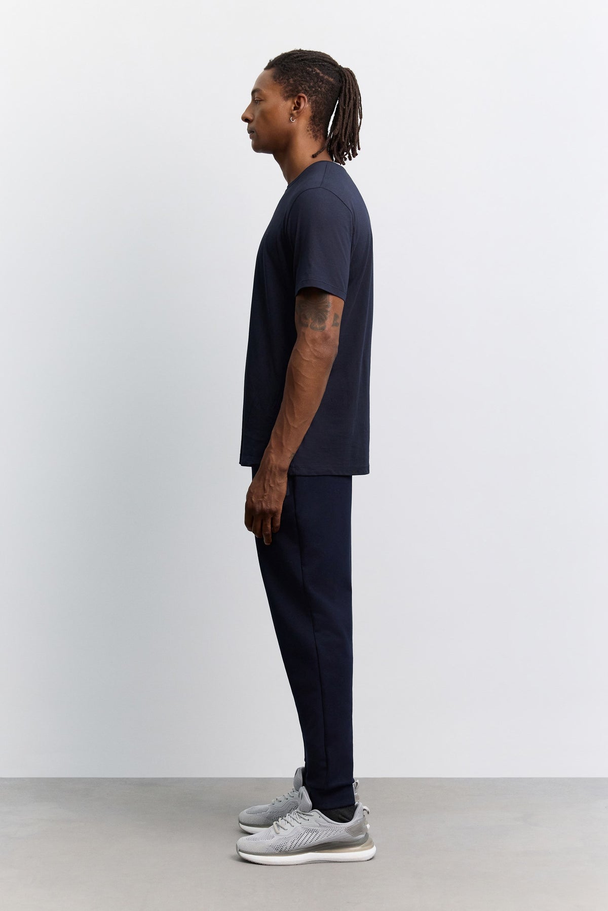 Lacivert Bisiklet Yaka Soft Touch Basic T-shirt