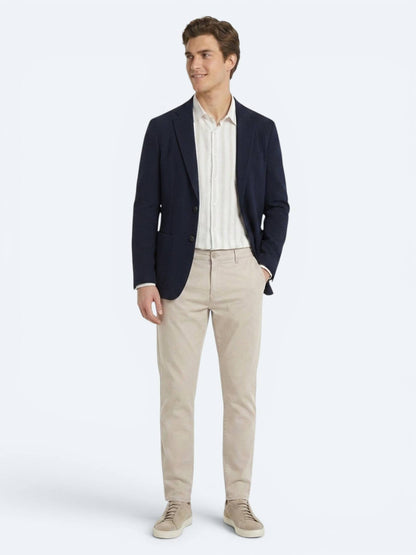 Lacivert Çizgili Comfort Fit Ceket