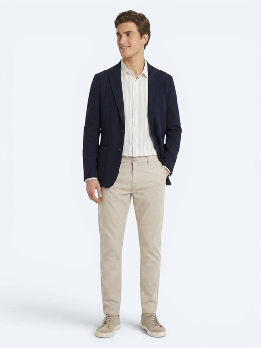 Lacivert Çizgili Comfort Fit Ceket