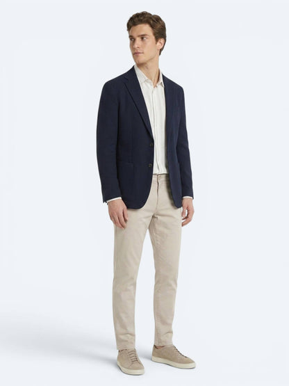 Lacivert Çizgili Comfort Fit Ceket
