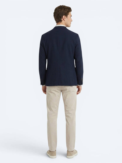 Lacivert Çizgili Comfort Fit Ceket