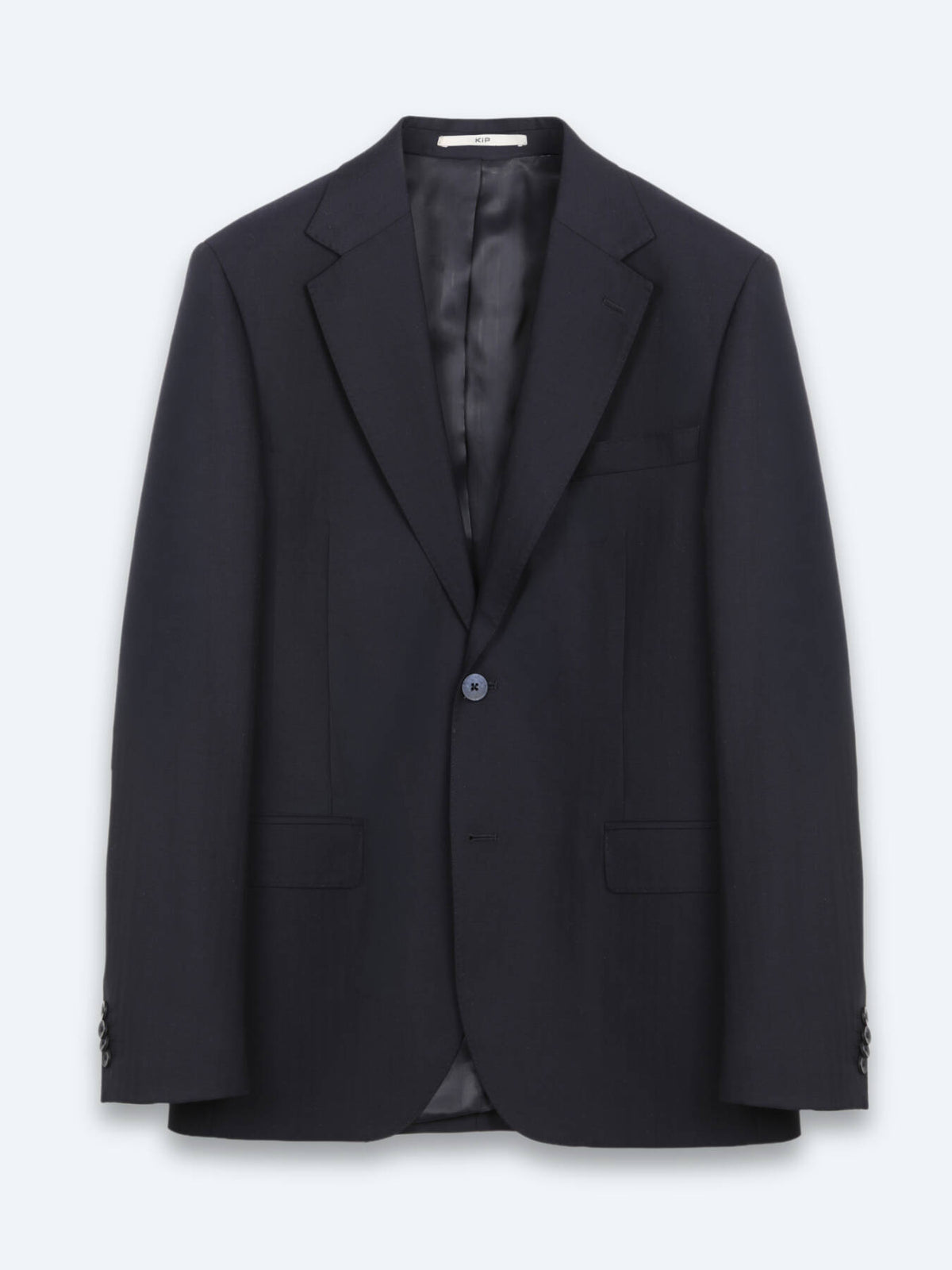 Lacivert Çizgili Modern Fit %100 Yün Takım Elbise