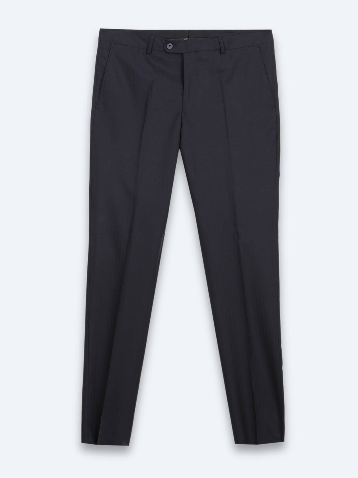 Lacivert Çizgili Modern Fit %100 Yün Takım Elbise