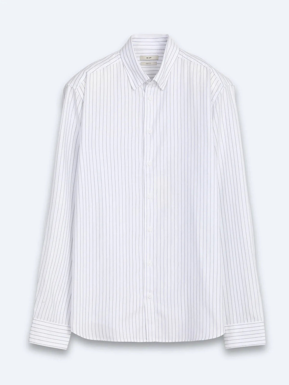 Lacivert Çizgili Regular Fit Uzun Dokuma Casual %100 Pamuk Gömlek