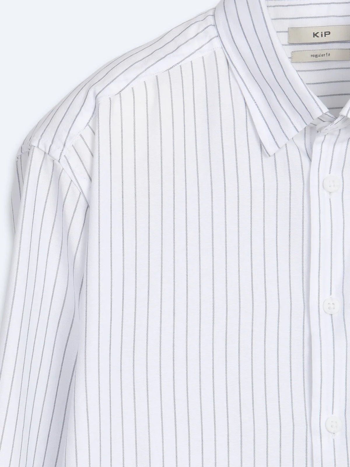 Lacivert Çizgili Regular Fit Uzun Dokuma Casual %100 Pamuk Gömlek