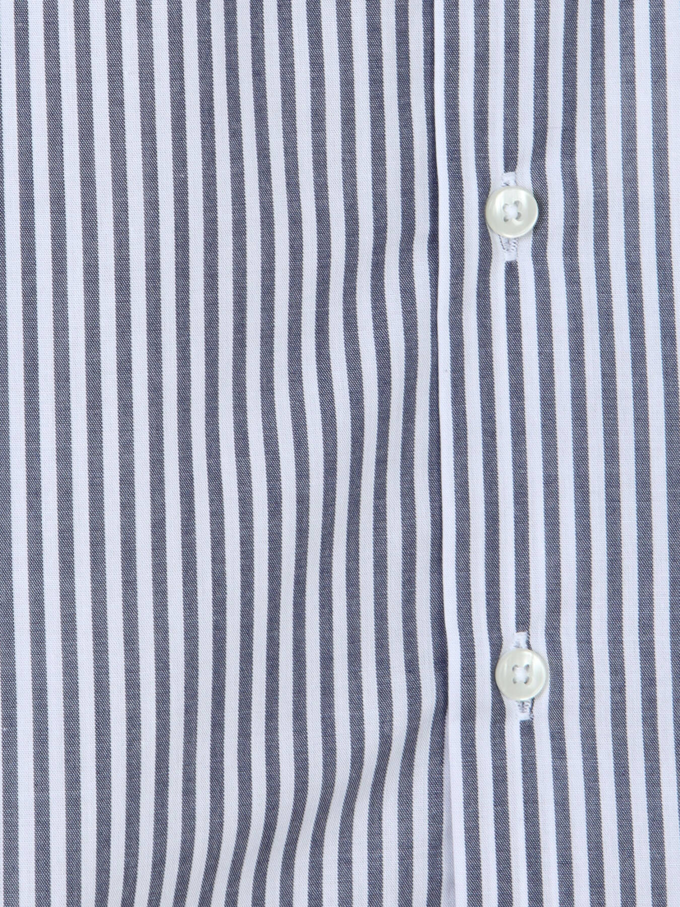 Lacivert Çizgili Regular Fit Uzun Dokuma Casual Pamuk Karışımlı Gömlek