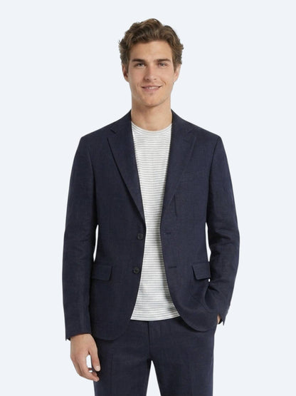 Lacivert Comfort Fit %100 Keten Takım Elbise