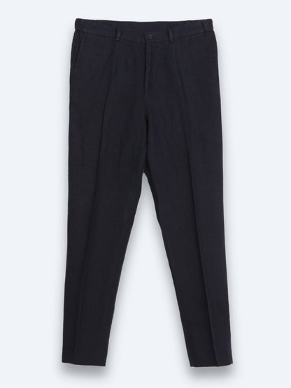 Lacivert Comfort Fit %100 Keten Takım Elbise