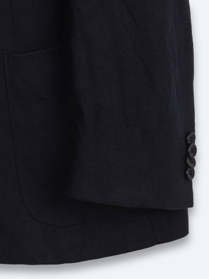 Lacivert Comfort Fit %100 Keten Takım Elbise