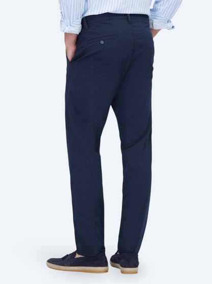 Lacivert Dokuma Jogging Fit Casual Pamuk Karışımlı Pantolon