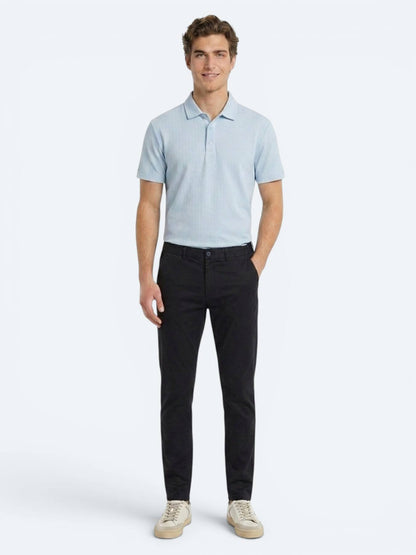 Lacivert Dokuma Jogging Fit Casual Pamuk Karışımlı Pantolon