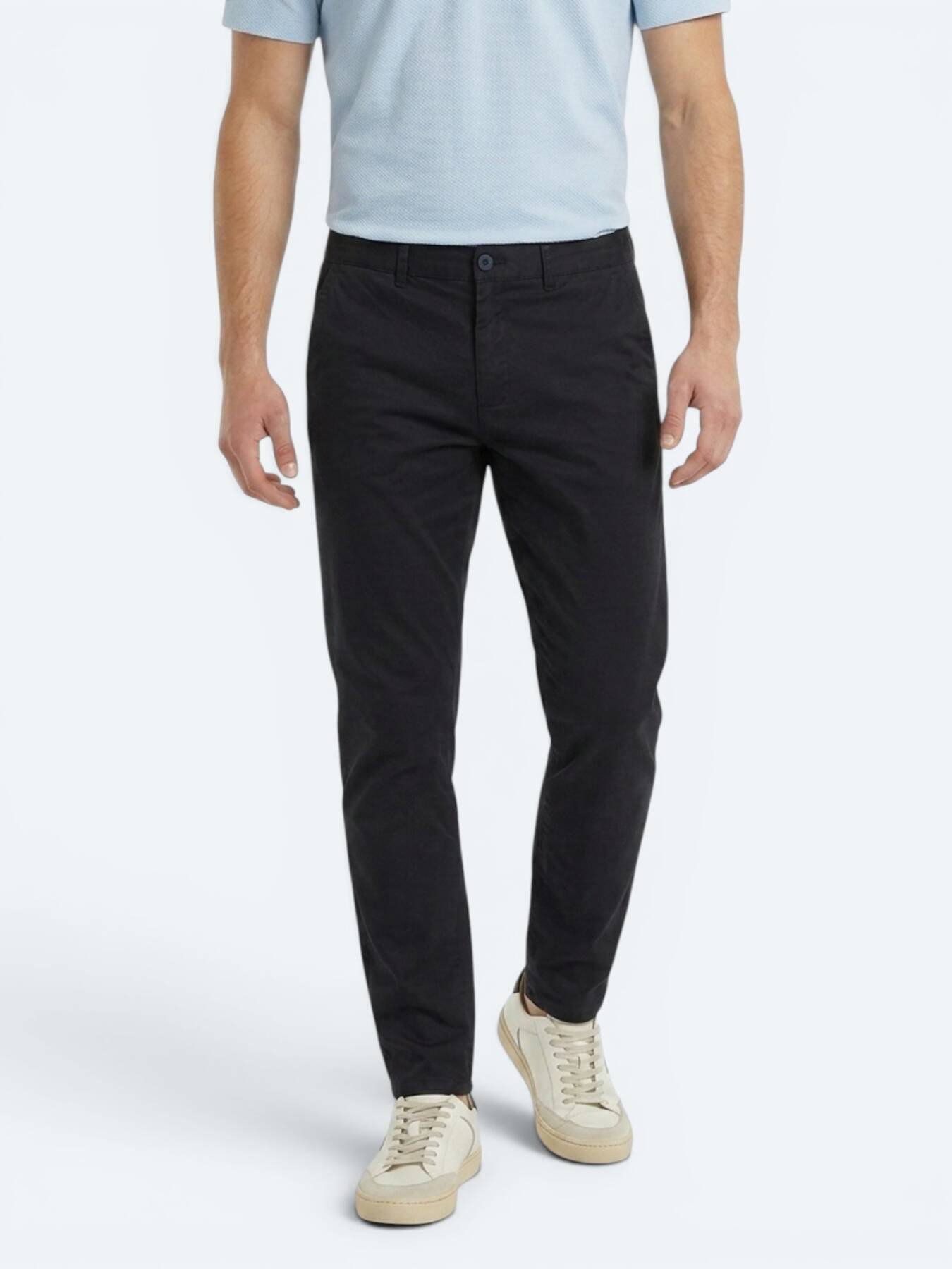 Lacivert Dokuma Jogging Fit Casual Pamuk Karışımlı Pantolon