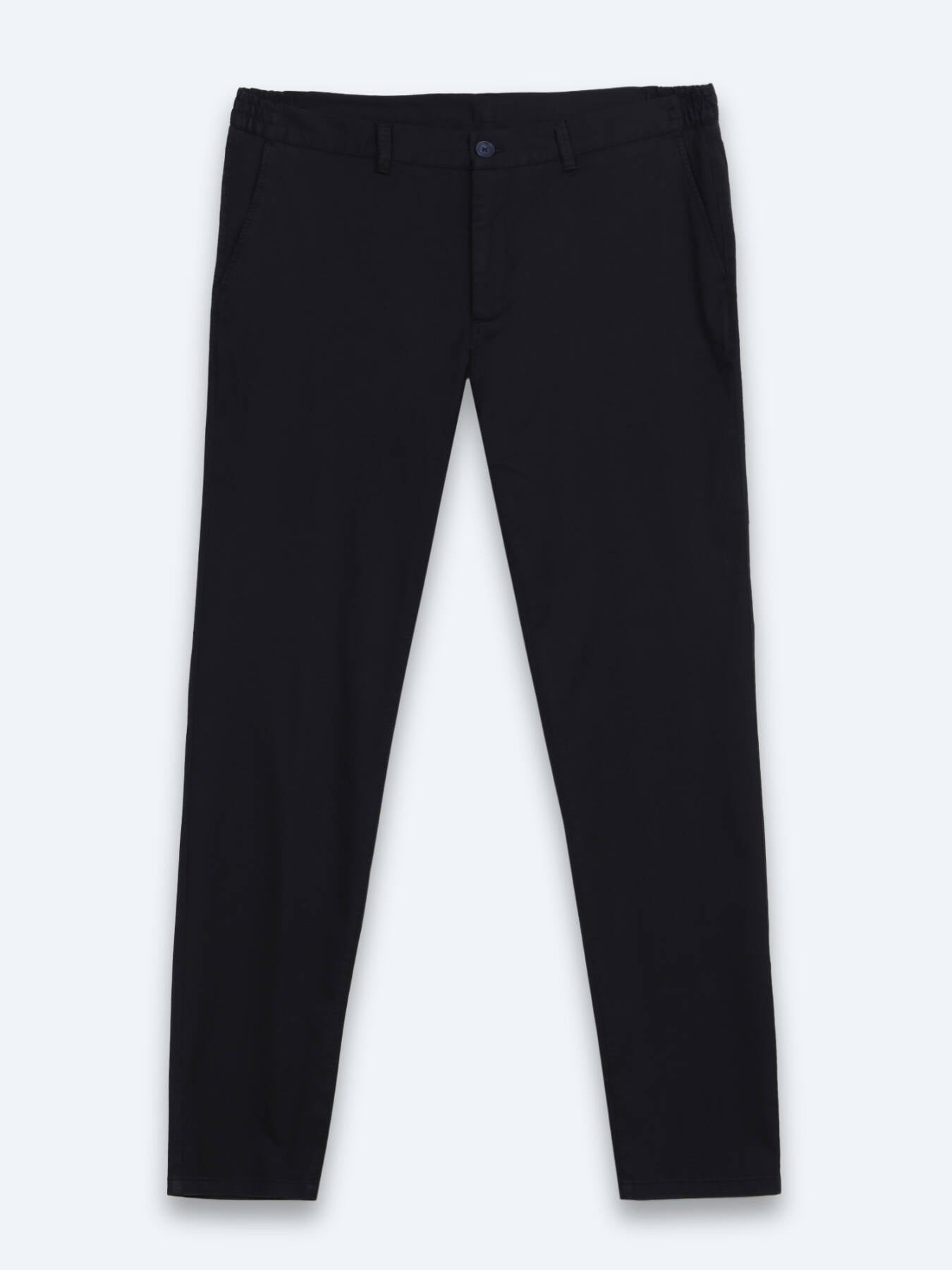 Lacivert Dokuma Jogging Fit Casual Pamuk Karışımlı Pantolon