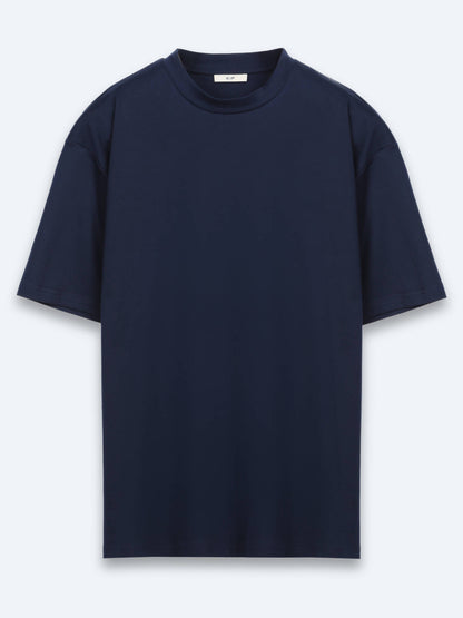 Lacivert Düz %100 Pamuk T-shirt