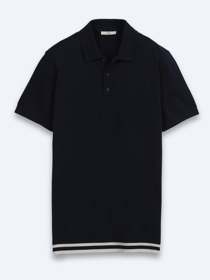 Lacivert Düz %100 Pamuk T-shirt