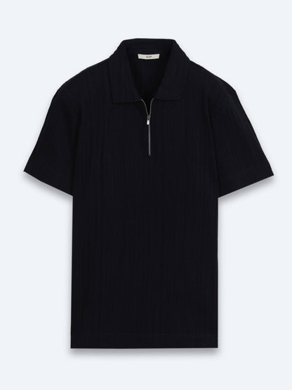 Lacivert Düz %100 Pamuk T-shirt