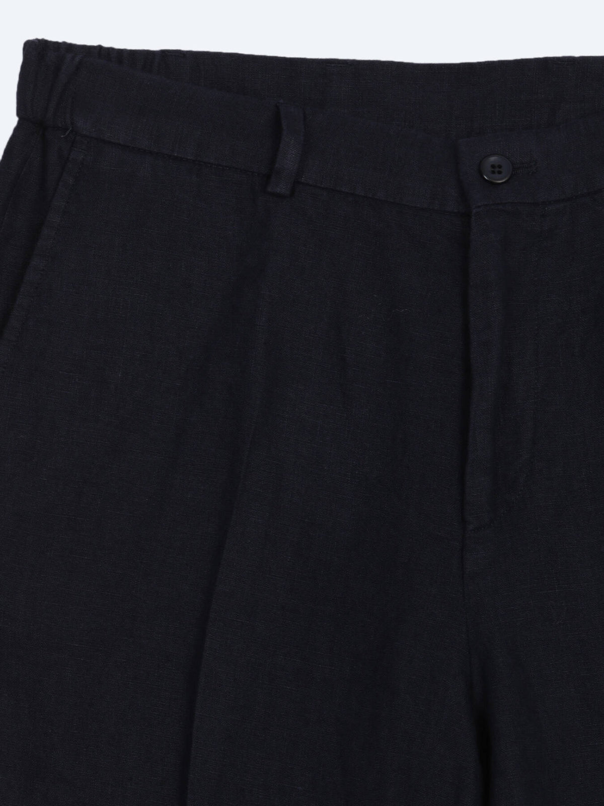 Lacivert Düz Comfort Fit %100 Keten Takım Elbise