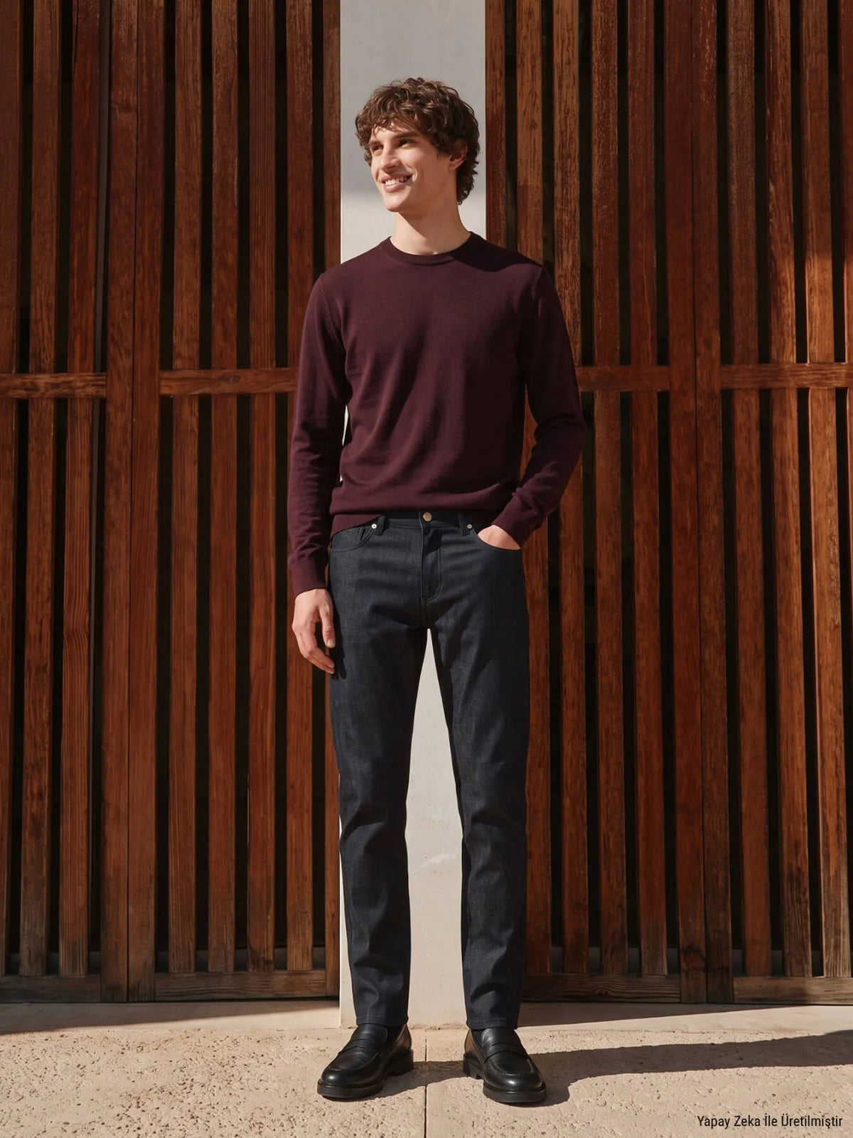 Lacivert Düz Dokuma Slim Fit Spor Pamuk Karışımlı Pantolon