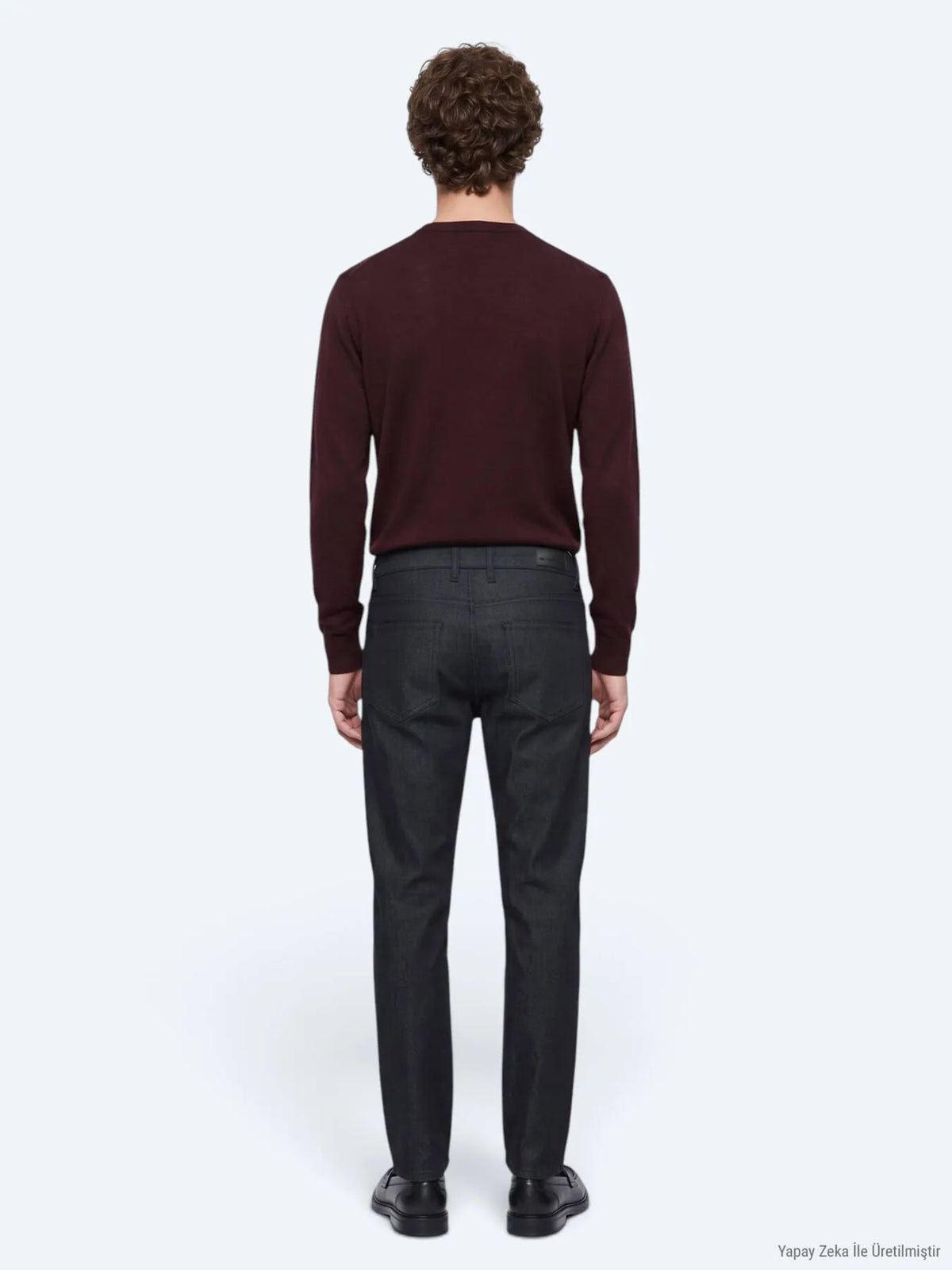 Lacivert Düz Dokuma Slim Fit Spor Pamuk Karışımlı Pantolon