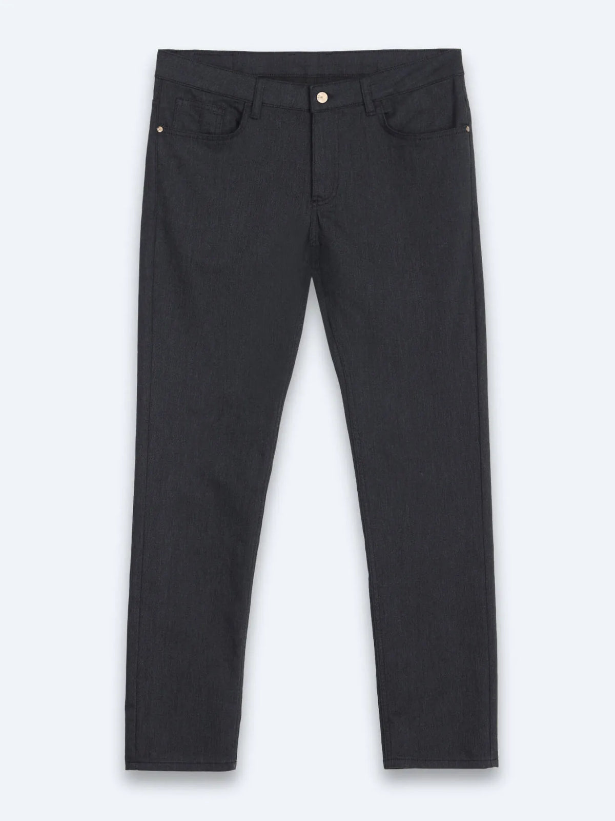 Lacivert Düz Dokuma Slim Fit Spor Pamuk Karışımlı Pantolon