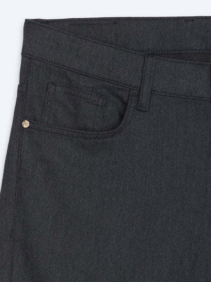 Lacivert Düz Dokuma Slim Fit Spor Pamuk Karışımlı Pantolon