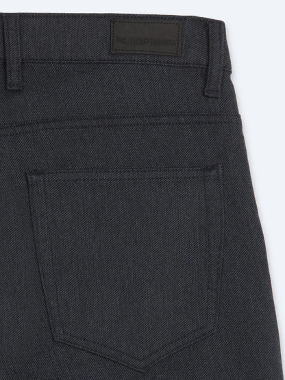 Lacivert Düz Dokuma Slim Fit Spor Pamuk Karışımlı Pantolon