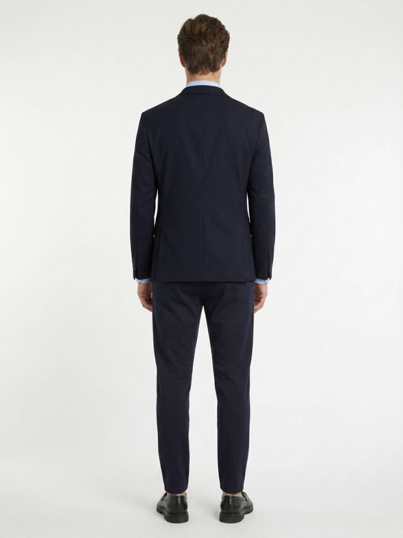 Lacivert Mikro Modern Fit Örme Takım Elbise