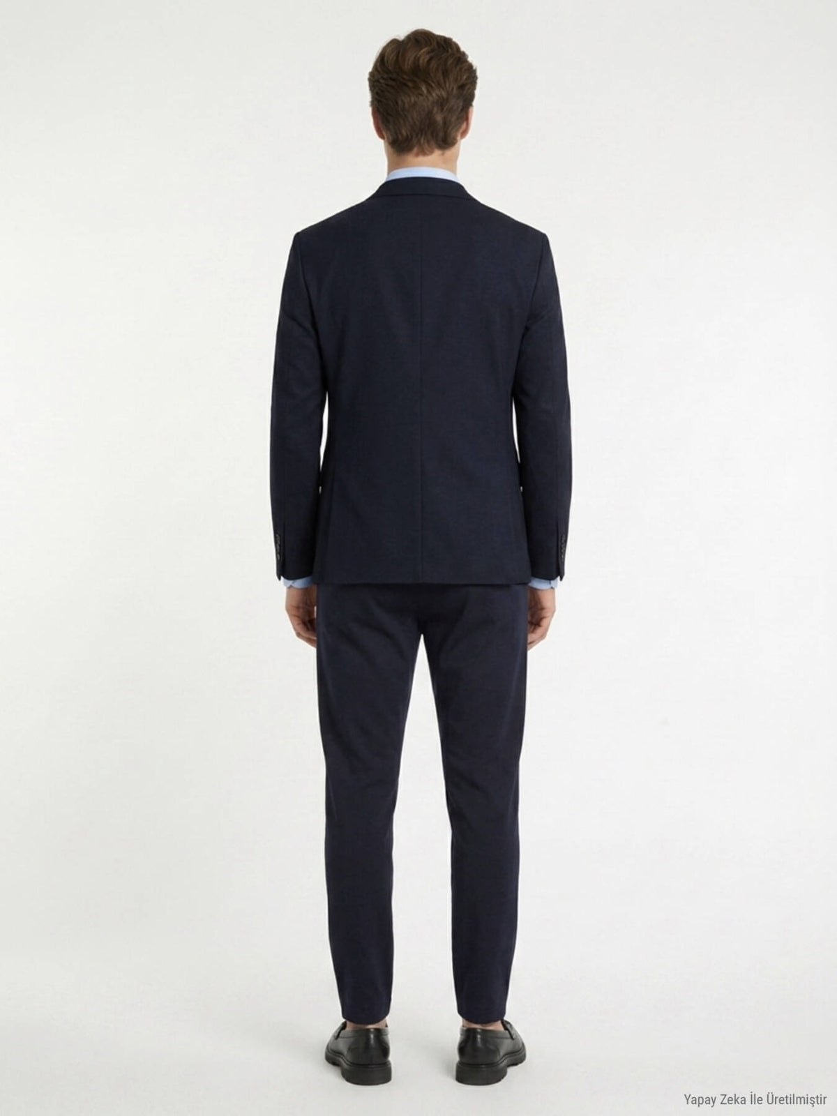 Lacivert Mikro Modern Fit Örme Takım Elbise