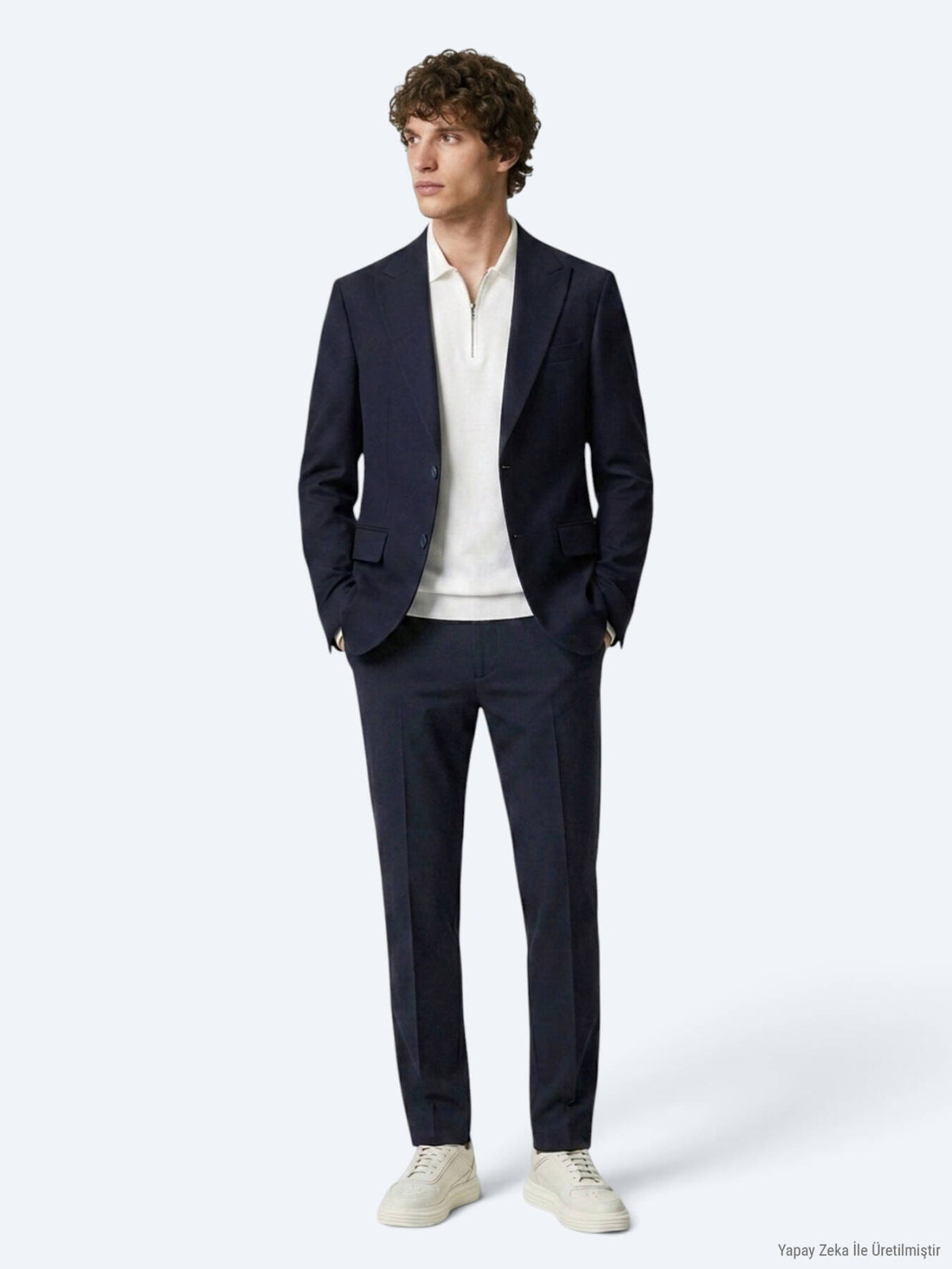 Lacivert Düz Modern Fit Takım Elbise