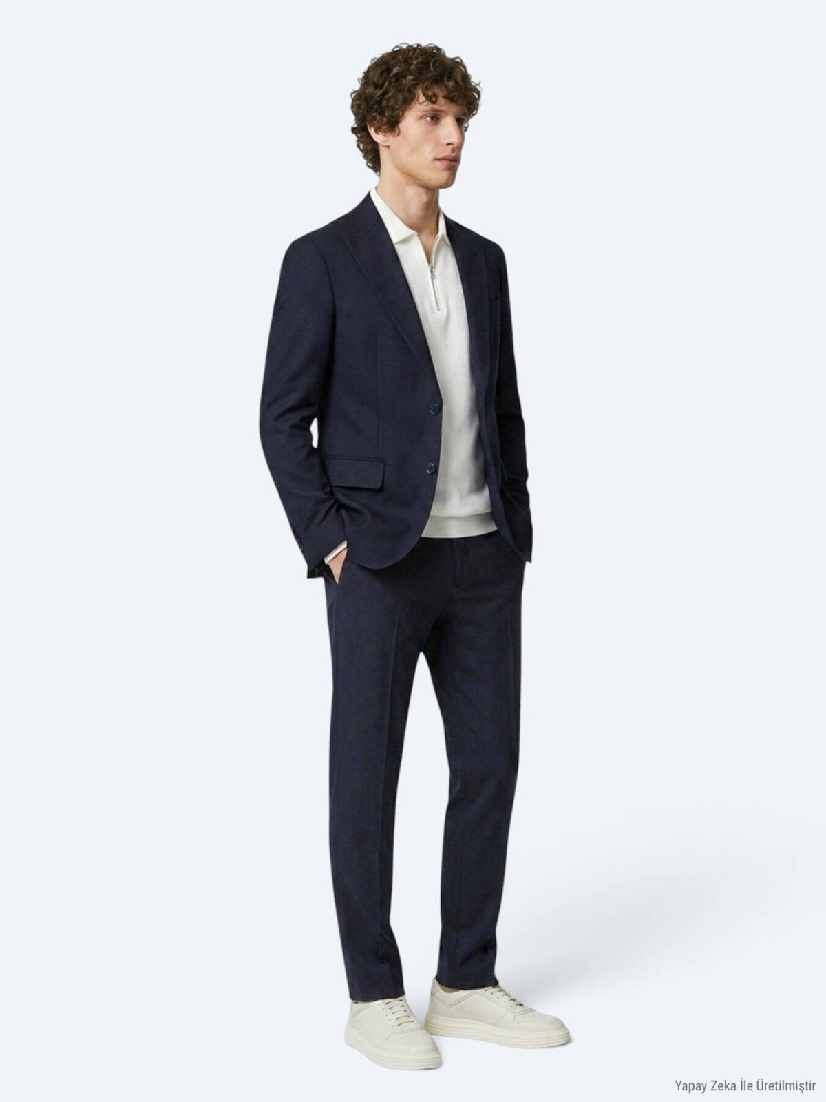 Lacivert Düz Modern Fit Takım Elbise