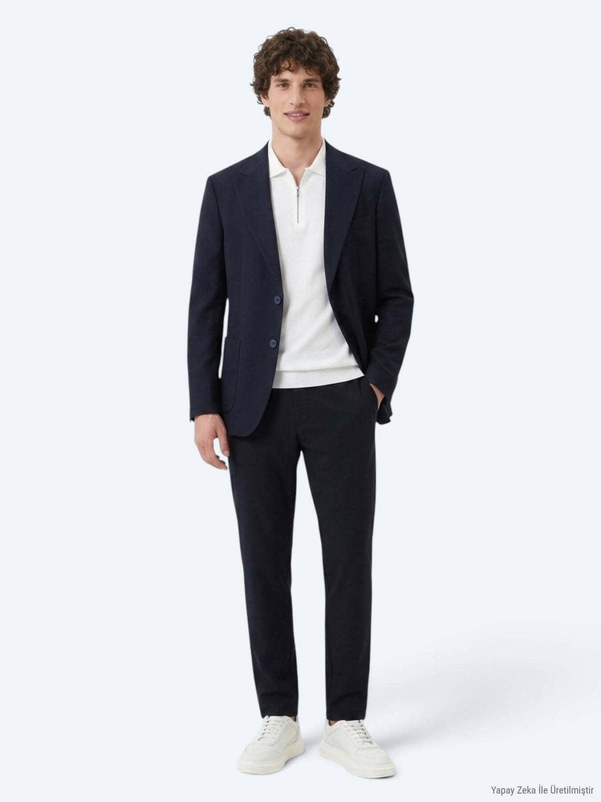 Lacivert Düz Modern Fit Takım Elbise