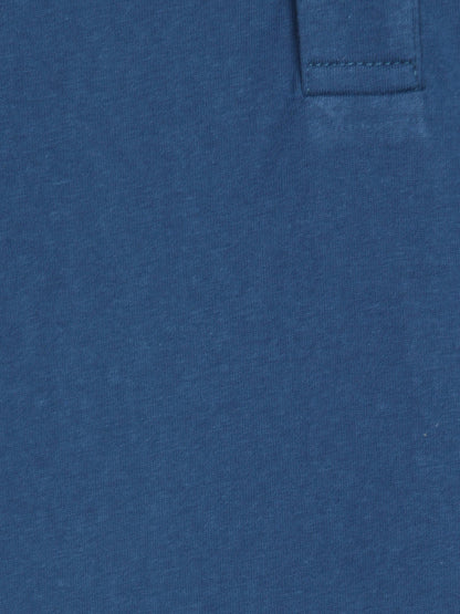 Lacivert Düz Pamuk Karışımlı T-shirt