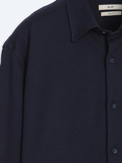 Lacivert Düz Regular Fit Uzun Casual %100 Pamuk Gömlek