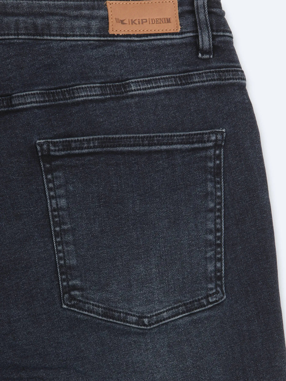 Lacivert Düz Slim Fit Denim Pamuk Karışımlı Pantolon