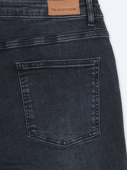 Lacivert Düz Slim Fit Denim Pamuk Karışımlı Pantolon
