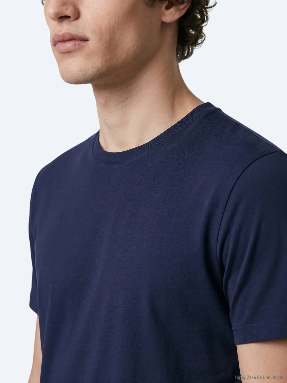 Lacivert Düz T-shirt