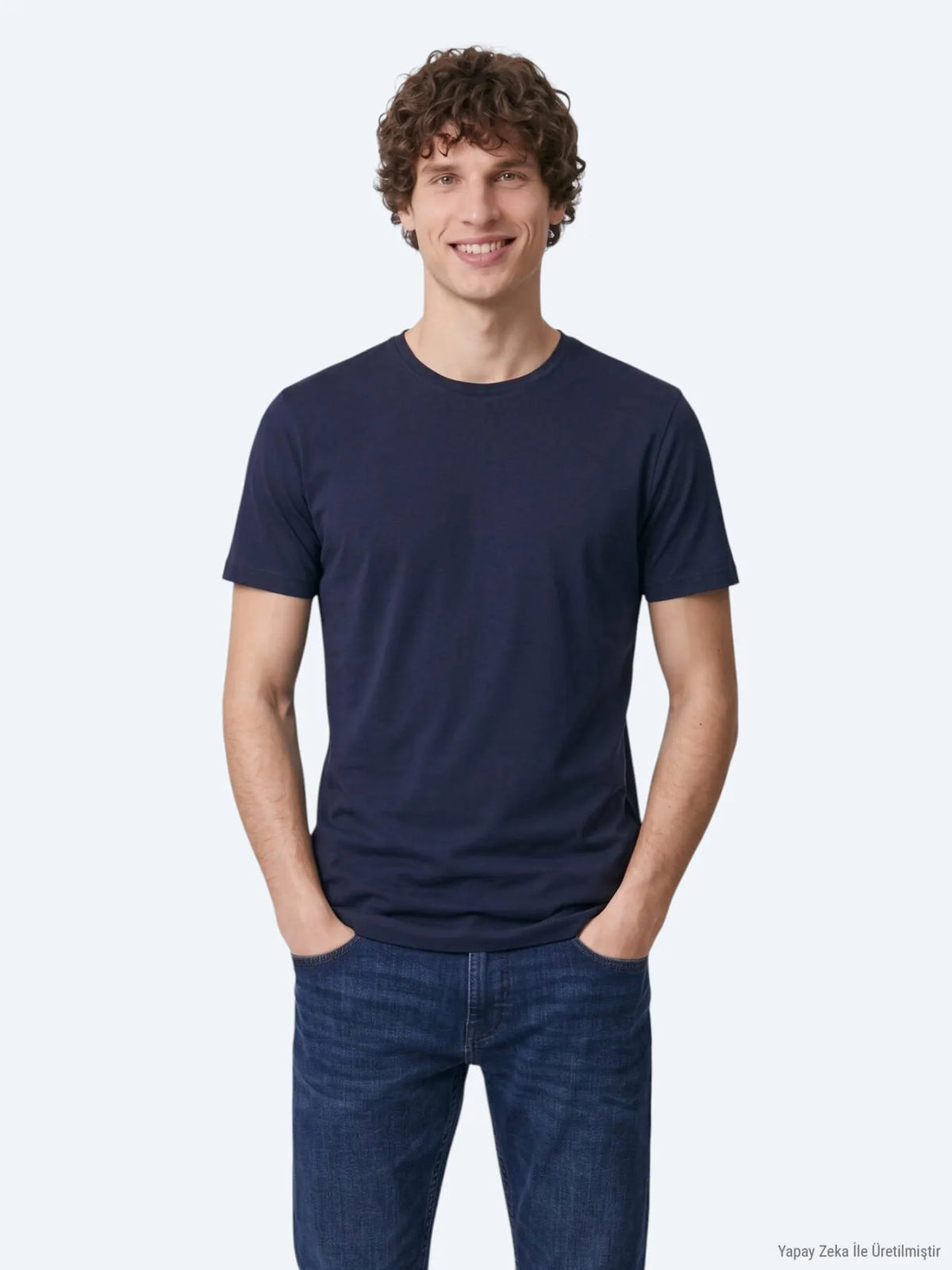 Lacivert Düz T-shirt