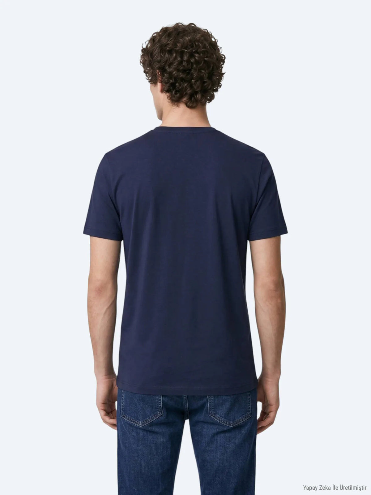 Lacivert Düz T-shirt