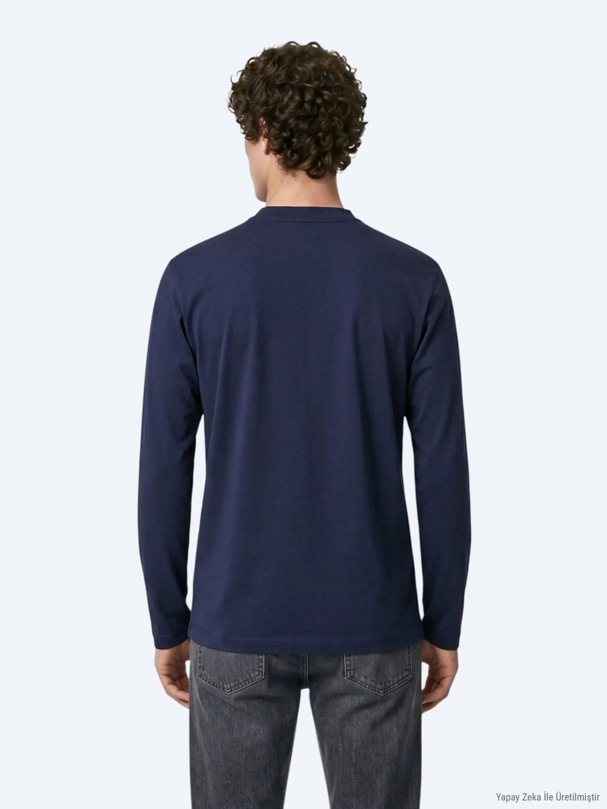 Lacivert Düz T-shirt