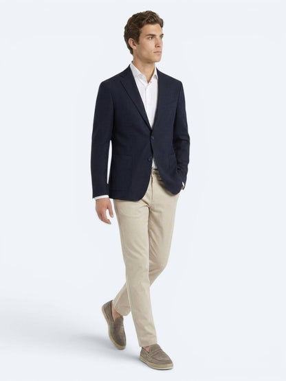 Lacivert Mikro Regular Fit %100 Yün Ceket