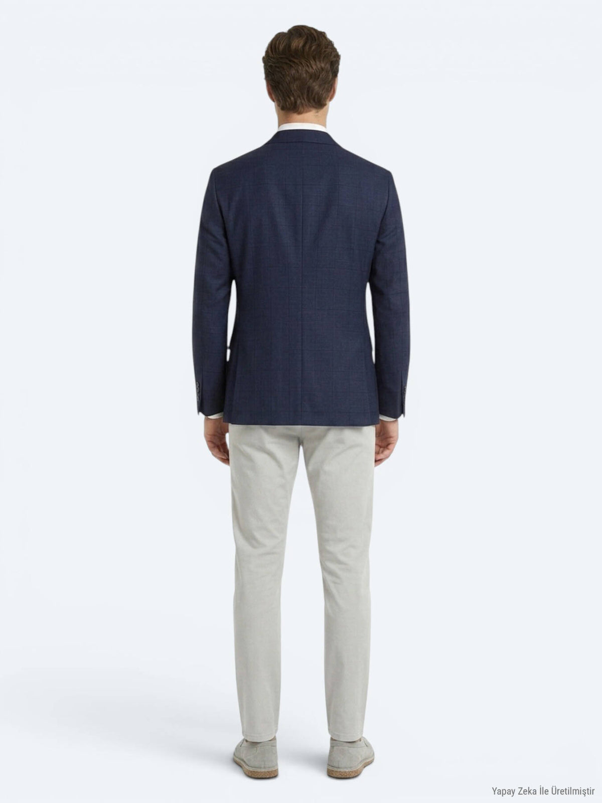 Lacivert Modern Fit %100 Yün Ceket