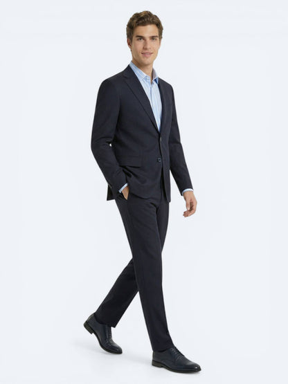 Lacivert Modern Fit %100 Yün Takım Elbise