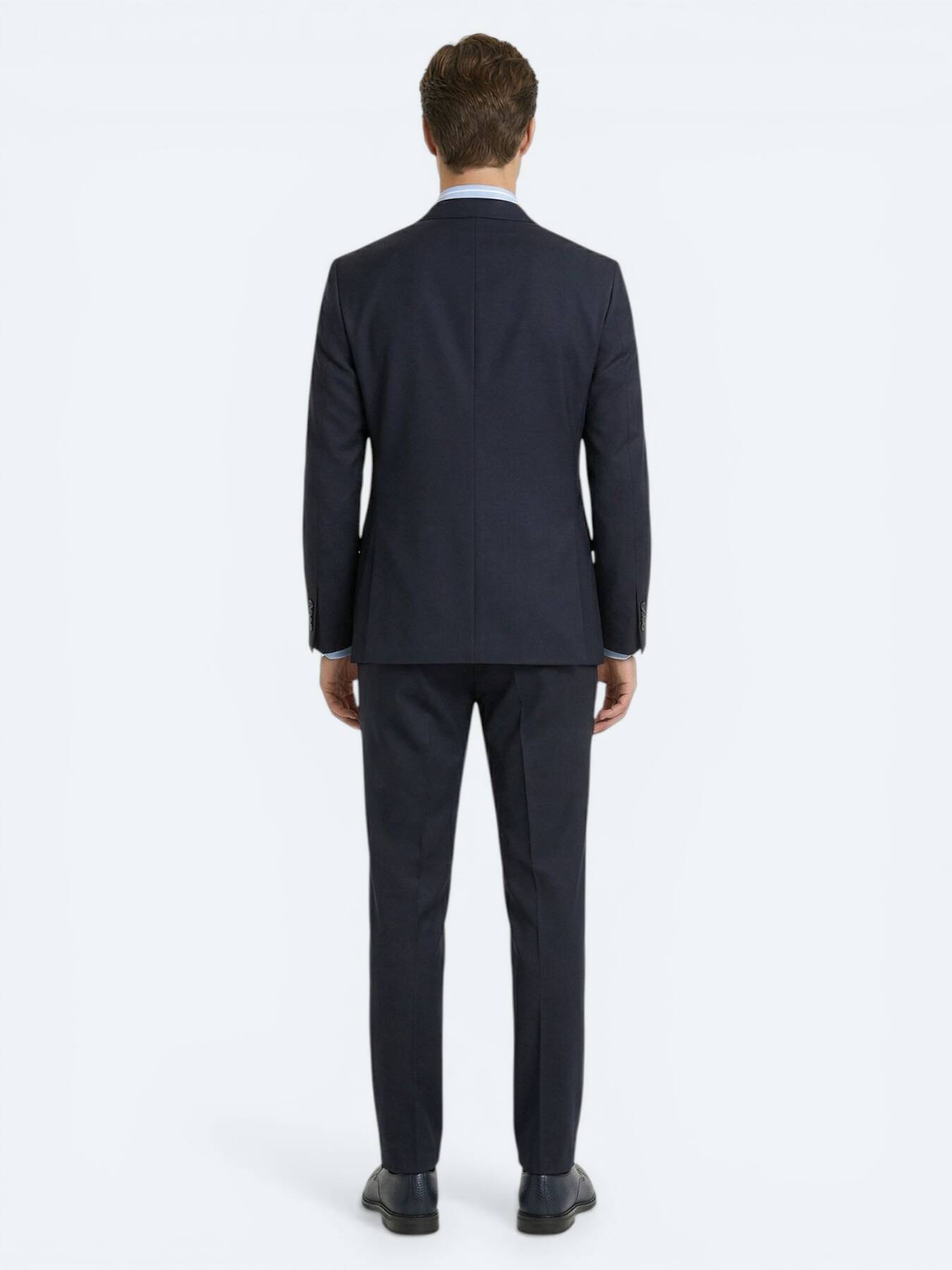 Lacivert Modern Fit %100 Yün Takım Elbise
